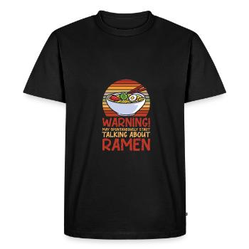 Drôle ramen Food Noodles Anime japonais - T-shirt Premium bio Homme - noir - Devant - Nico (187cm)