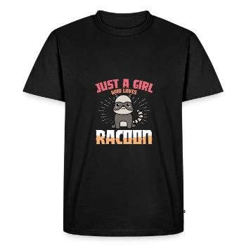 Drôle raton laveur raton laveur animal trash Fun Lovers - T-shirt Premium bio Homme - noir - Devant - Nico (187cm)