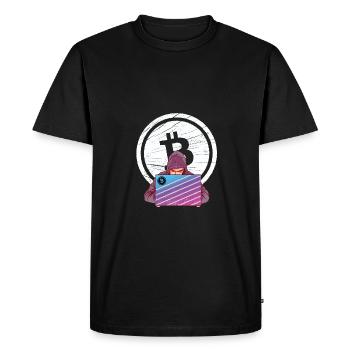 Drôle Bitcoin Crypto Blockchain Btc Fun Liebhab - T-shirt Premium bio Homme - noir - Devant - Nico (187cm)