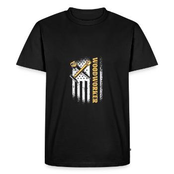 Funny Carpenter Craftsman Tool Fun Liebhab - Men's Premium Organic T-Shirt - black - Front - Nico (187cm)