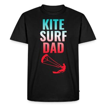 Kitesurfing Kiteboarding Kiteboarder Kitesurf Dad - Men's Premium Organic T-Shirt - black - Front - Nico (187cm)