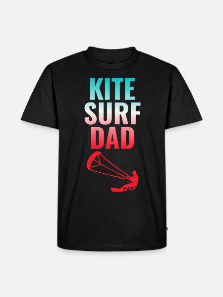 Kitesurfing Kiteboarding Kiteboarder Kitesurf Dad - Men's Premium Organic T-Shirt - black