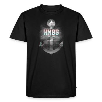HAMBOURG - T-shirt Premium bio Homme - noir - Devant - Nico (187cm)