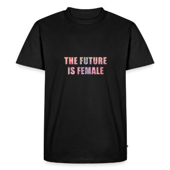 Pour les femmes fortes: l'avenir est féminin, rose - T-shirt Premium bio Homme - noir - Devant - Nico (187cm)