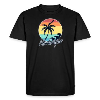 Martinique - Men's Premium Organic T-Shirt - black - Front - Nico (187cm)