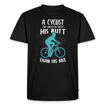 Cyclistes Cyclistes Sports Loisirs Vélo - T-shirt Premium bio Homme - noir - Devant - Nico (187cm)