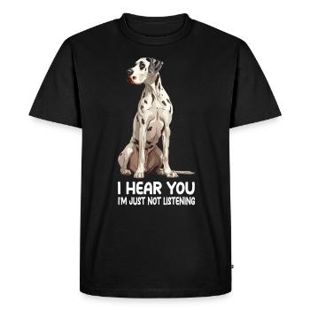 Dogue allemand - T-shirt Premium bio Homme - noir - Devant - Nico (187cm)