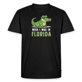 Wish I Was in Florida Everglades National Park All - Men's Premium Organic T-Shirt - black - Front - Nico (187cm)