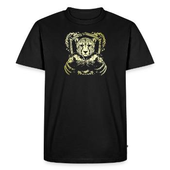 Boxer guépard - T-shirt Premium bio Homme - noir - Devant - Nico (187cm)
