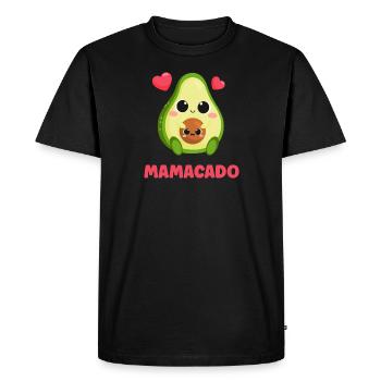 Mamacado Avocat Vegan Grossesse Enceinte - T-shirt Premium bio Homme - noir - Devant - Nico (187cm)