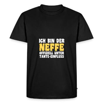 Motif familial neveu - T-shirt Premium bio Homme - noir - Devant - Nico (187cm)