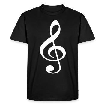 Music key music instrument gift idea - Men's Premium Organic T-Shirt - black - Front - Nico (187cm)