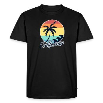 Californie - T-shirt Premium bio Homme - noir - Devant - Nico (187cm)