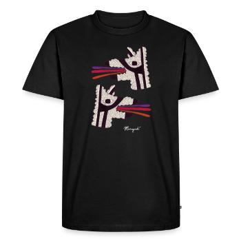 Three-Tongued Dogs - Men's Premium Organic T-Shirt - black - Front - Nico (187cm)