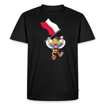 Pologne Abeille - T-shirt Premium bio Homme - noir - Devant - Nico (187cm)