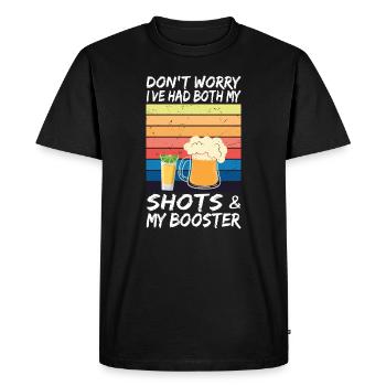 Ne vous inquiétez pas si j’avais à la fois mon coup et mon booster - T-shirt Premium bio Homme - noir - Devant - Nico (187cm)