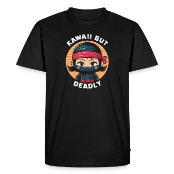 Kawaii mais mortel - T-shirt Premium bio Homme - noir - Devant - Nico (187cm)