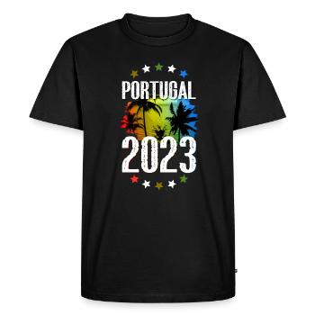 Portugal 2023 - T-shirt Premium bio Homme - noir - Devant - Nico (187cm)