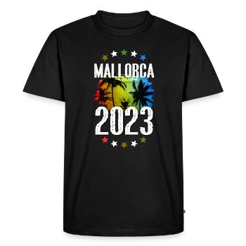 Mallorca 2023 - Men's Premium Organic T-Shirt - black - Front - Nico (187cm)