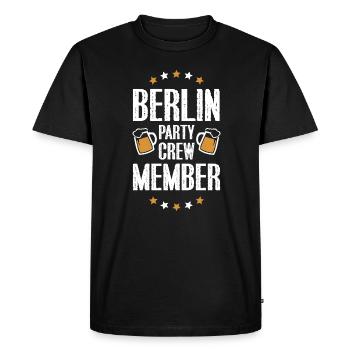 Berlin Party Crew - T-shirt Premium bio Homme - noir - Devant - Nico (187cm)