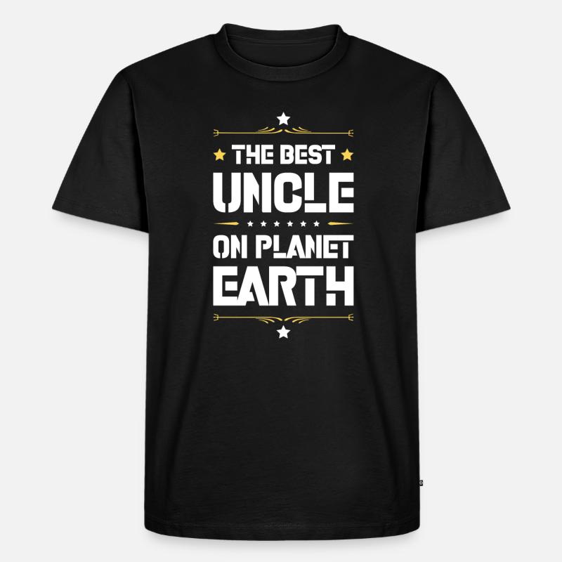 Bester Onkel Spruch - Männer Premium Bio T-Shirt - Schwarz