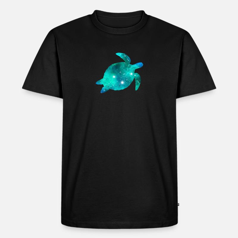 Galaxy Turtle - Männer Premium Bio T-Shirt - Schwarz