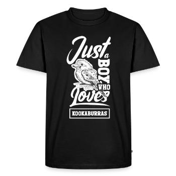 Ornithologie ornithologique juste un garçon qui aime - T-shirt Premium bio Homme - noir - Devant - Nico (187cm)