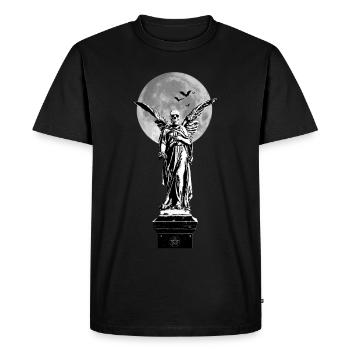 Ange de la mort devant la lune avec des chauves-souris - T-shirt Premium bio Homme - noir - Devant - Nico (187cm)