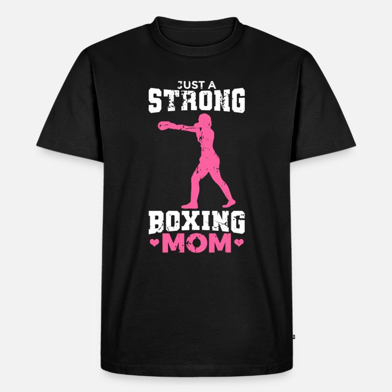 Boxerin Mutter - Männer Premium Bio T-Shirt - Schwarz