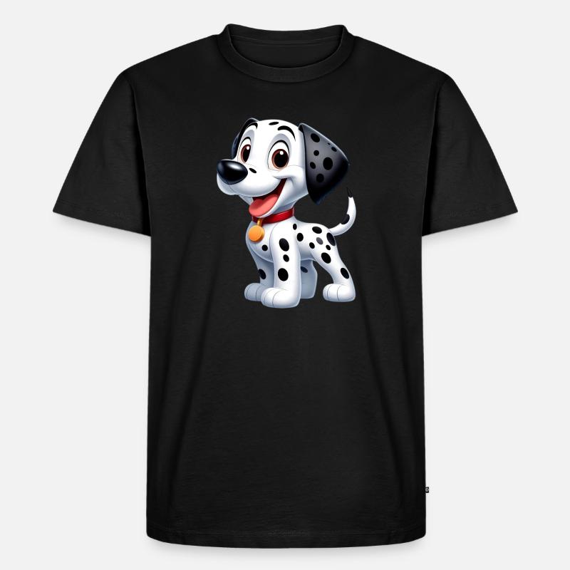 Dalmatiner 3 - Männer Premium Bio T-Shirt - Schwarz
