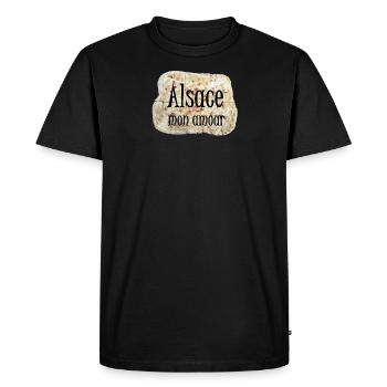 Alsace mon amour - T-shirt Premium bio Homme - noir - Devant - Nico (187cm)