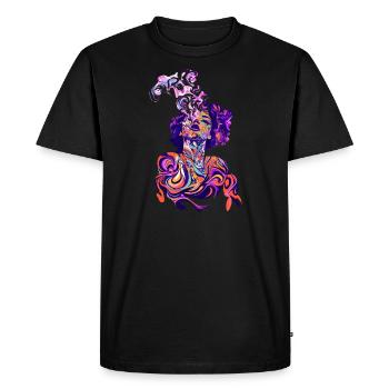 Psychedelic Magic Art - Men's Premium Organic T-Shirt - black - Front - Nico (187cm)