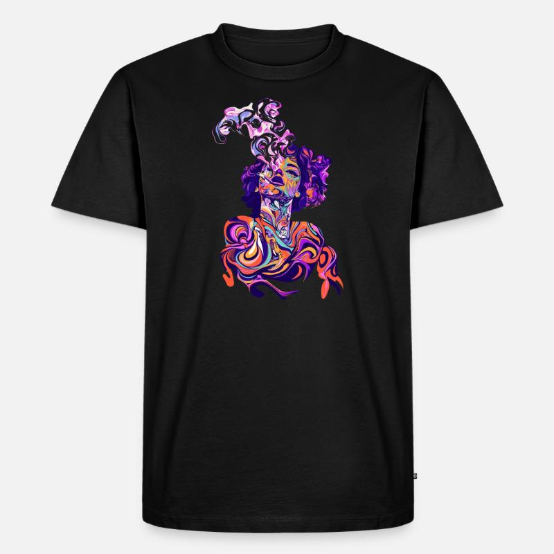 psychedelisch magic art - Männer Premium Bio T-Shirt - Schwarz