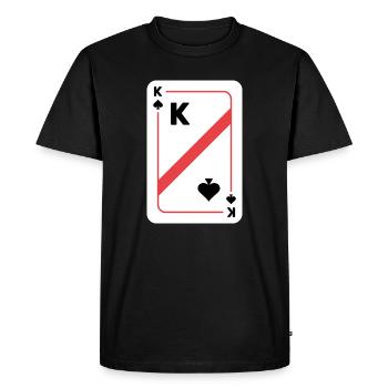 Carte de poker King of Spades - T-shirt Premium bio Homme - noir - Devant - Nico (187cm)