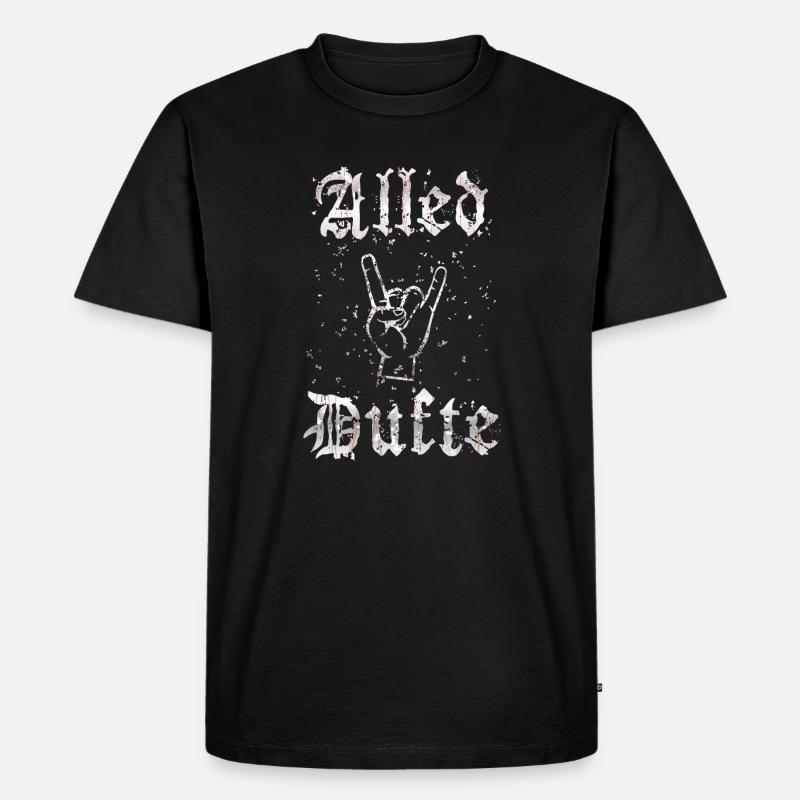 "Alled Dufte" cooler berliner Spruch - Männer Premium Bio T-Shirt - Schwarz
