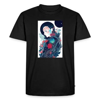 Geisha - T-shirt Premium bio Homme - noir - Devant - Nico (187cm)