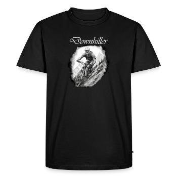 Descente blanche - T-shirt Premium bio Homme - noir - Devant - Nico (187cm)