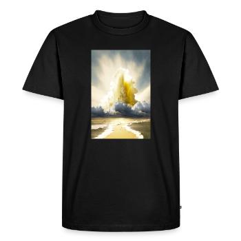 GOD 04 - Men's Premium Organic T-Shirt - black - Front - Nico (187cm)