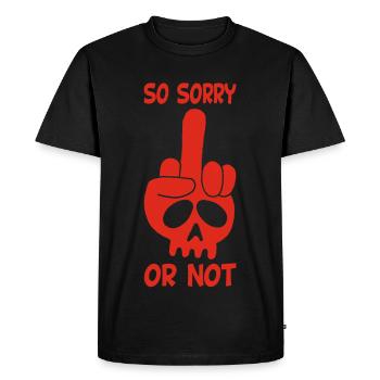 Crâne rouge impoli - T-shirt Premium bio Homme - noir - Devant - Nico (187cm)