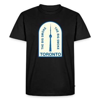 Toronto CNTower Big Smoke - T-shirt Premium bio Homme - noir - Devant - Nico (187cm)