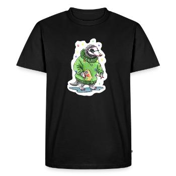 Maître peintre - T-shirt Premium bio Homme - noir - Devant - Nico (187cm)