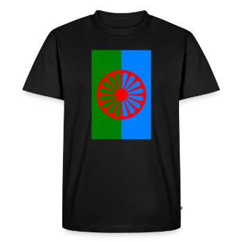 115552801 179234121 drapeau rom 2 - T-shirt Premium bio Homme - noir - Devant - Nico (187cm)