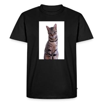 Chat Chats Chaton Chat Tigre - T-shirt Premium bio Homme - noir - Devant - Nico (187cm)