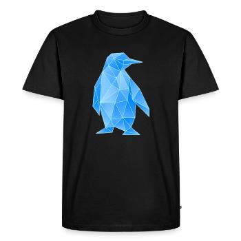 Diamond Penguin Geometric Design - Men's Premium Organic T-Shirt - black - Front - Nico (187cm)