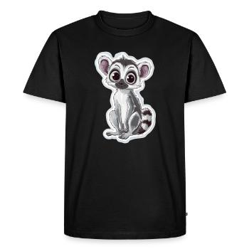 lémurien - T-shirt Premium bio Homme - noir - Devant - Nico (187cm)