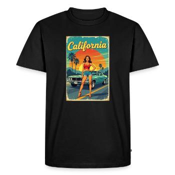 Croisière California Dream R04 - T-shirt Premium bio Homme - noir - Devant - Nico (187cm)