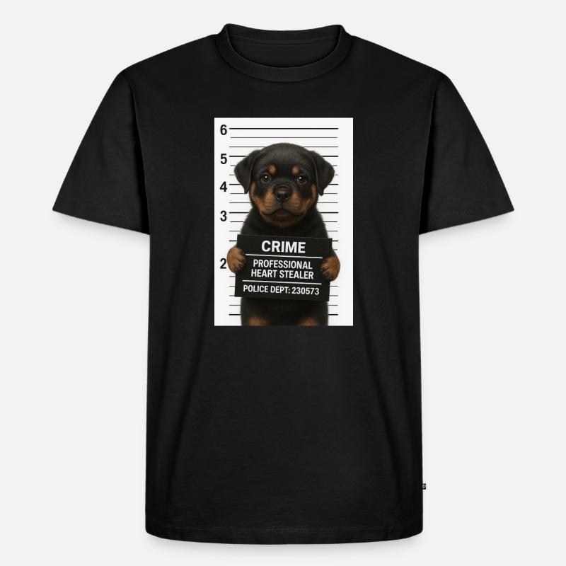 Rottweiler Welpe – Herz gestohlen - Männer Premium Bio T-Shirt - Schwarz