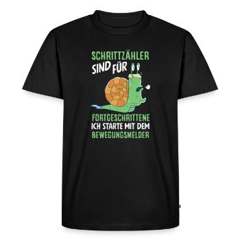 Pedometer? I use the motion detector - Men's Premium Organic T-Shirt - black - Front - Nico (187cm)