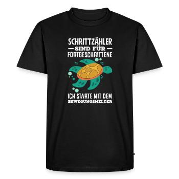 Pedometer? I use the motion detector - Men's Premium Organic T-Shirt - black - Front - Nico (187cm)