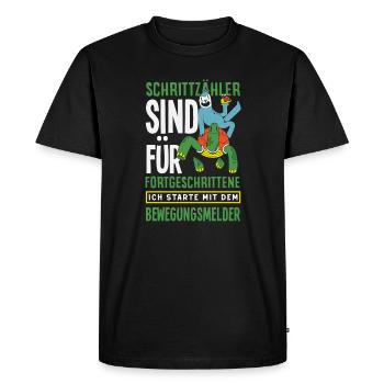 Pedometer? I use the motion detector - Men's Premium Organic T-Shirt - black - Front - Nico (187cm)
